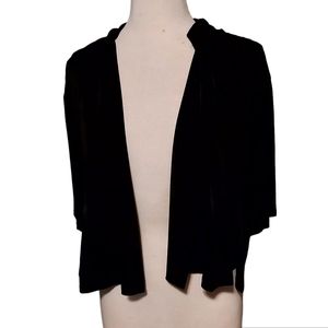 Open Front Cardigan Top Xl Black Half Sleeve Stretch Slinky. Dimensions …